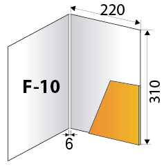 папка с приклеенным клапаном корешок 6 мм F-10